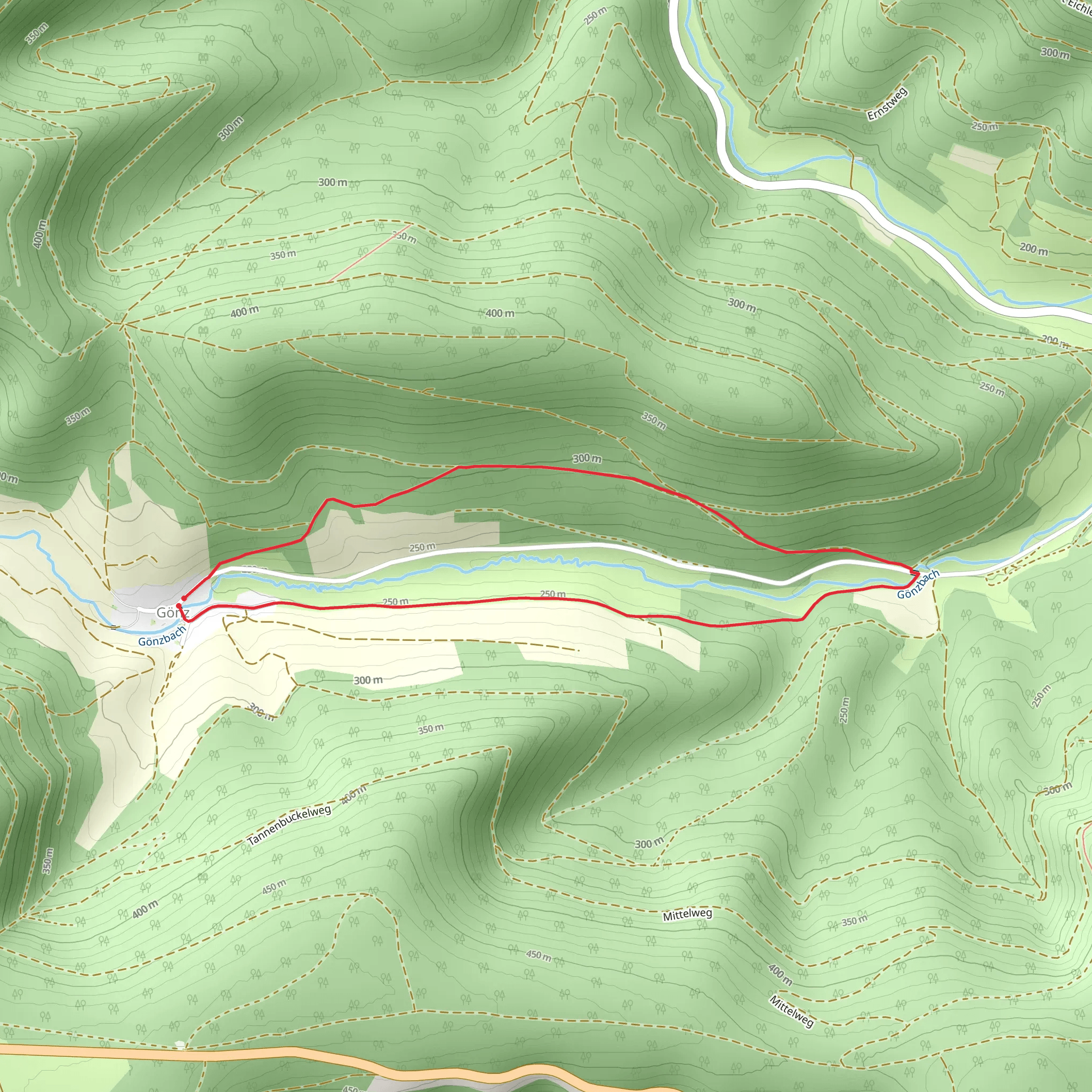 Rundwanderweg Goenz Loop mobile static map