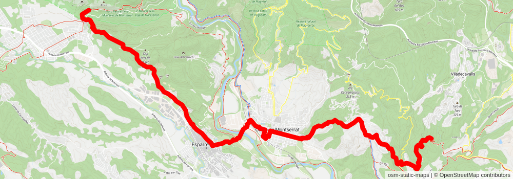 GR 6 Sendero de Montserrat stage 3 Map