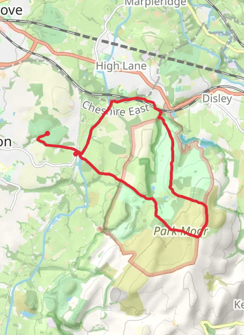 Lyme Park, Bowstones, Cage and Macclesfield Circular mobile static map