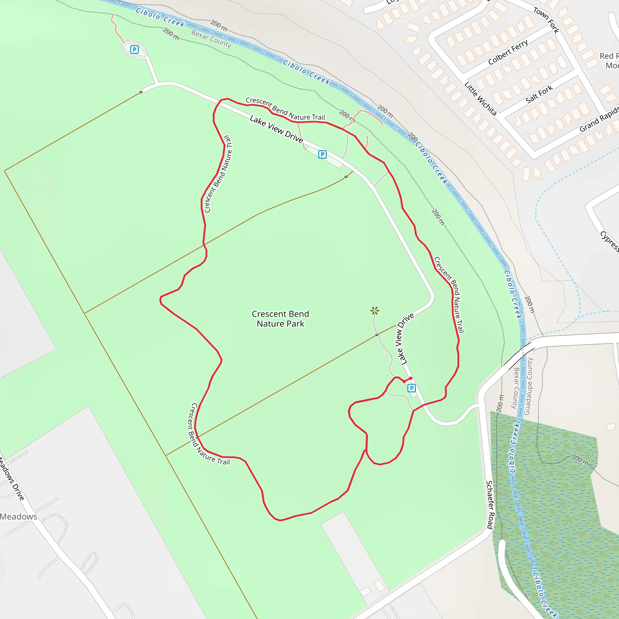Crescent Bend Nature Loop Trail mobile static map
