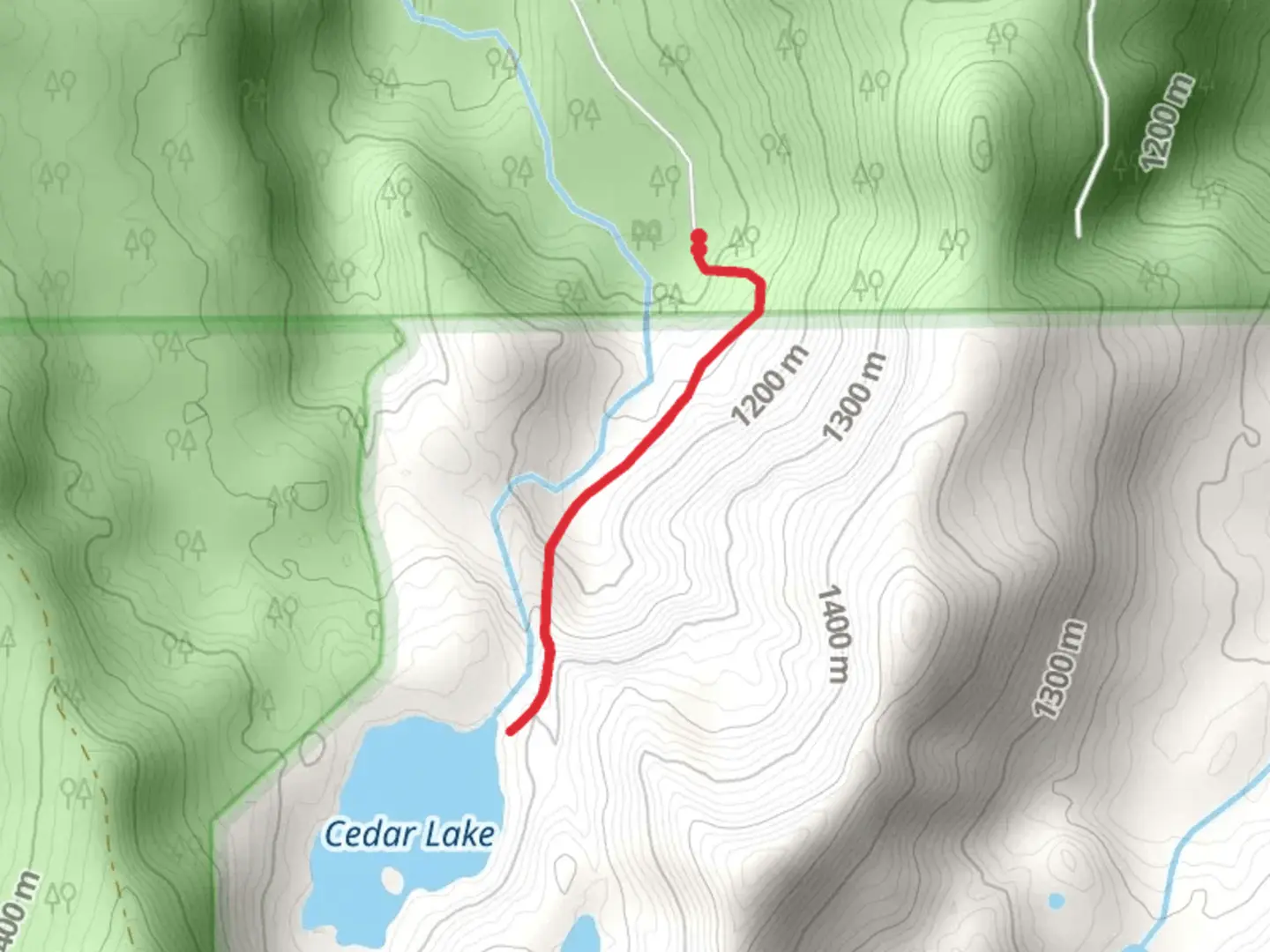An image depicting the trail Cedar Lake Trail and its surrounding area.