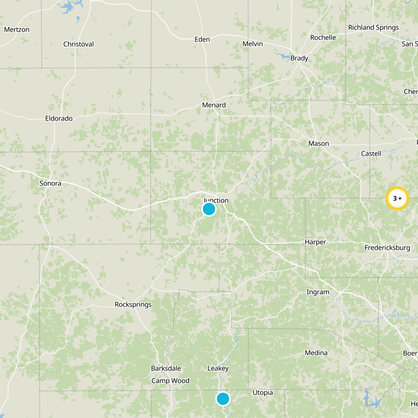 Kimble County Static Map