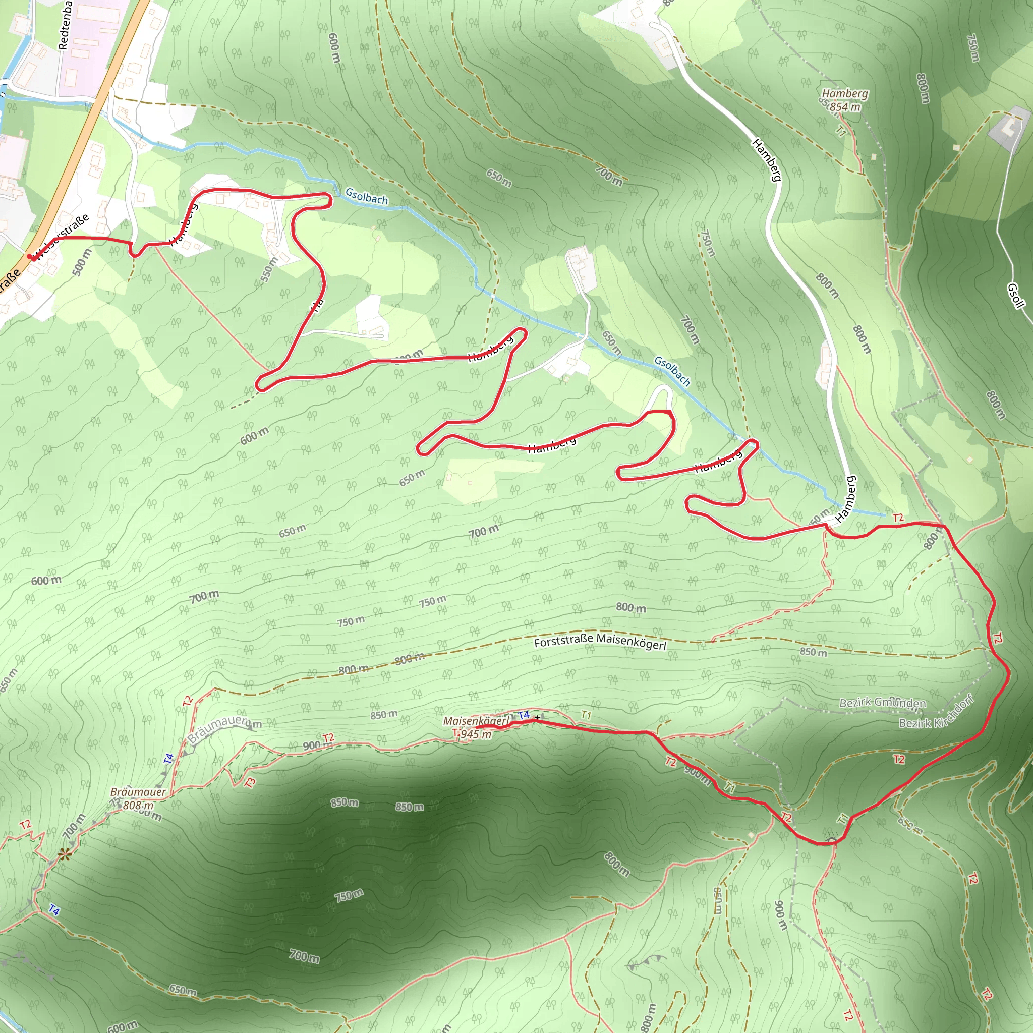 Moasenkögerl - Hamberg mobile static map