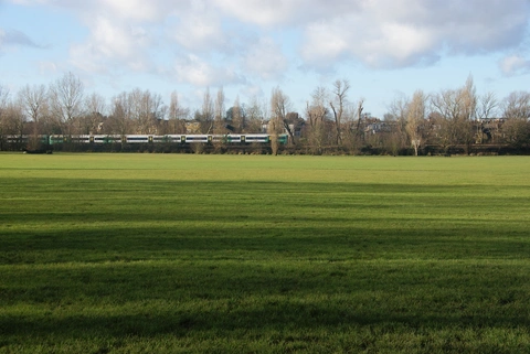 An image depicting the trail Tooting Bec Common and its surrounding area.