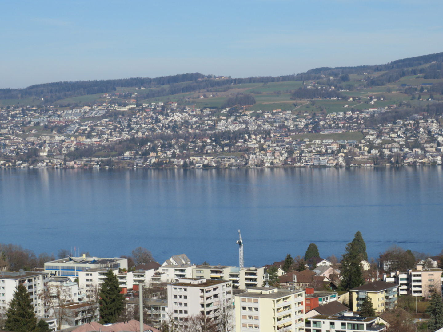 An image depicting the trail Wädenswiler-Seeuferweg and its surrounding area.