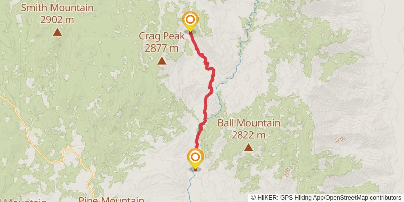 Pacific Crest Trail - Central California stage 6 Map