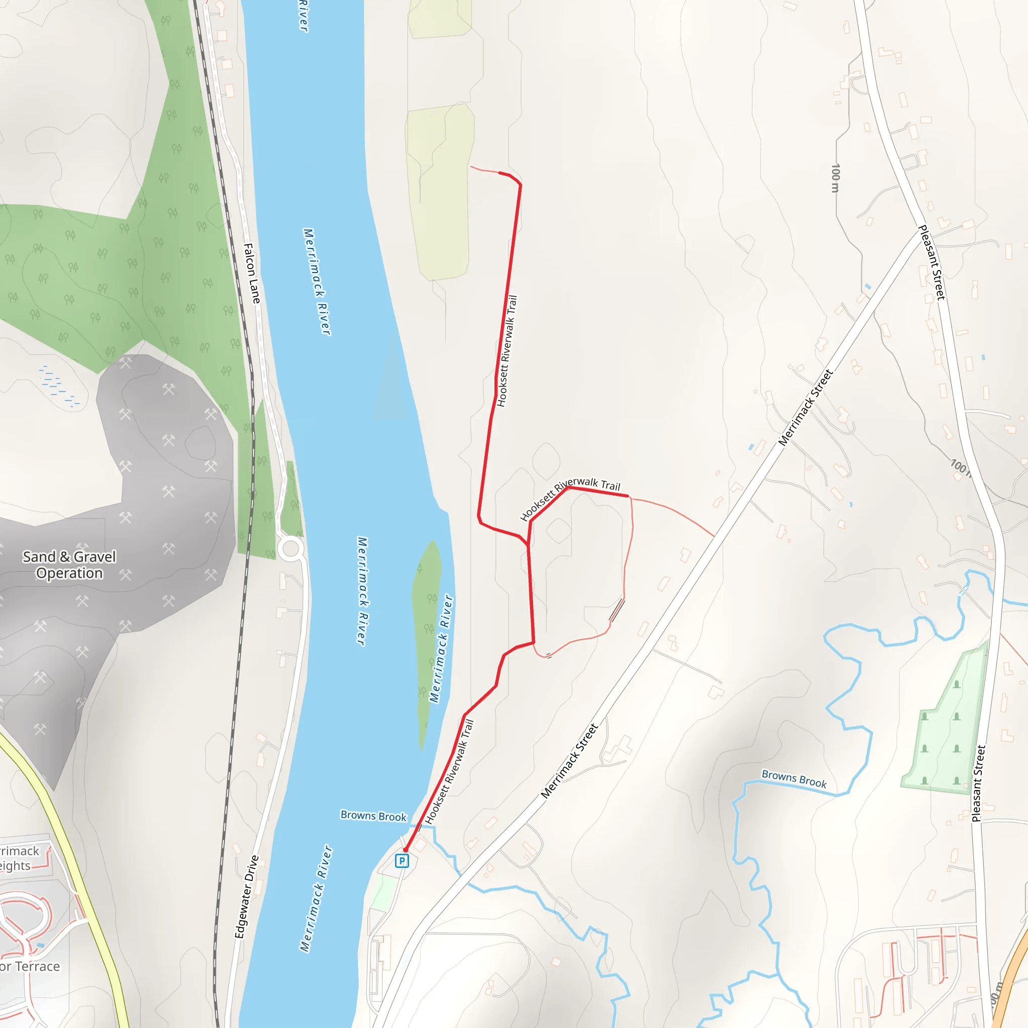 Hooksett Riverwalk Trail mobile static map