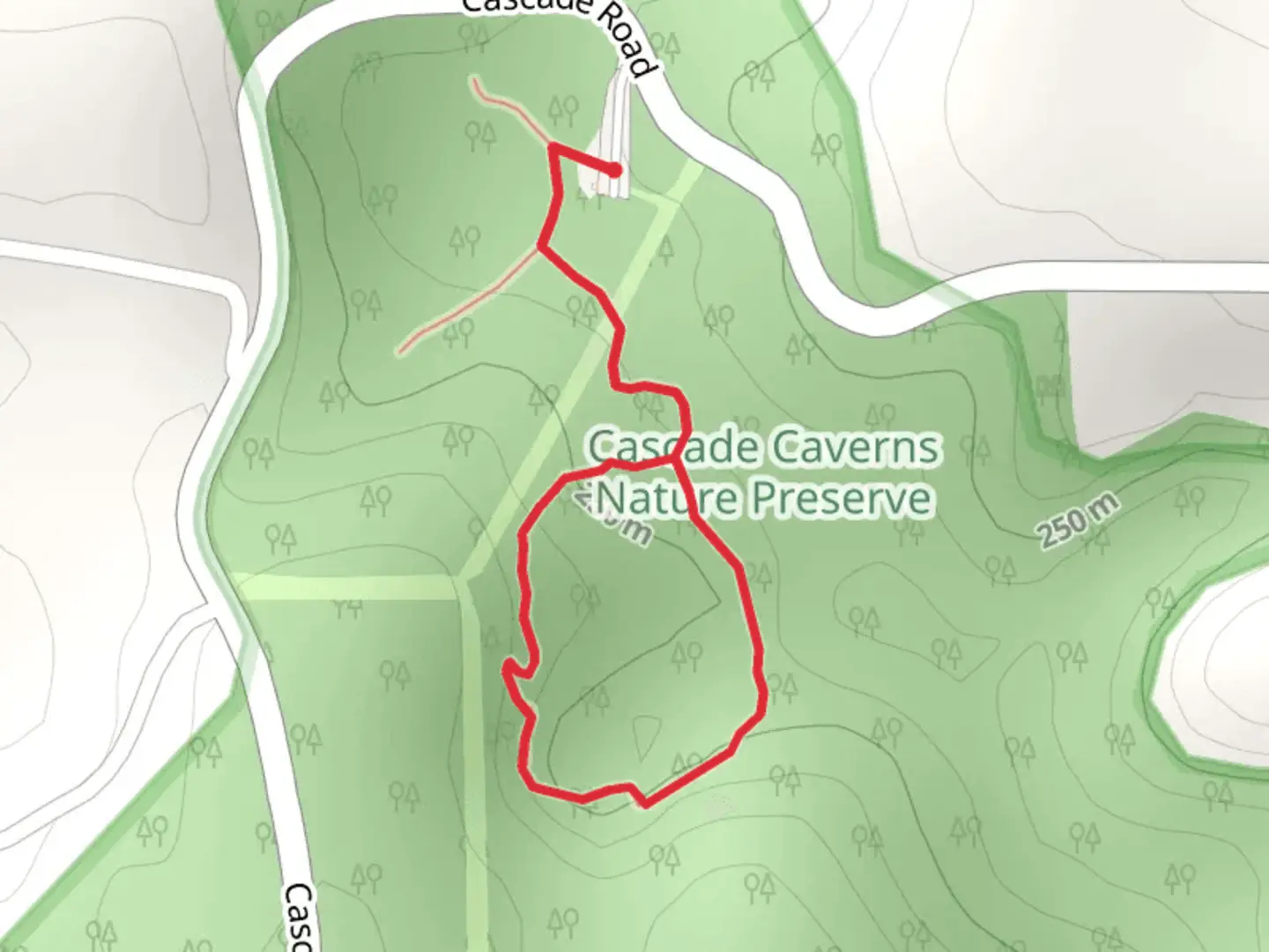 An image depicting the trail Box Canyon Loop Trail and its surrounding area.