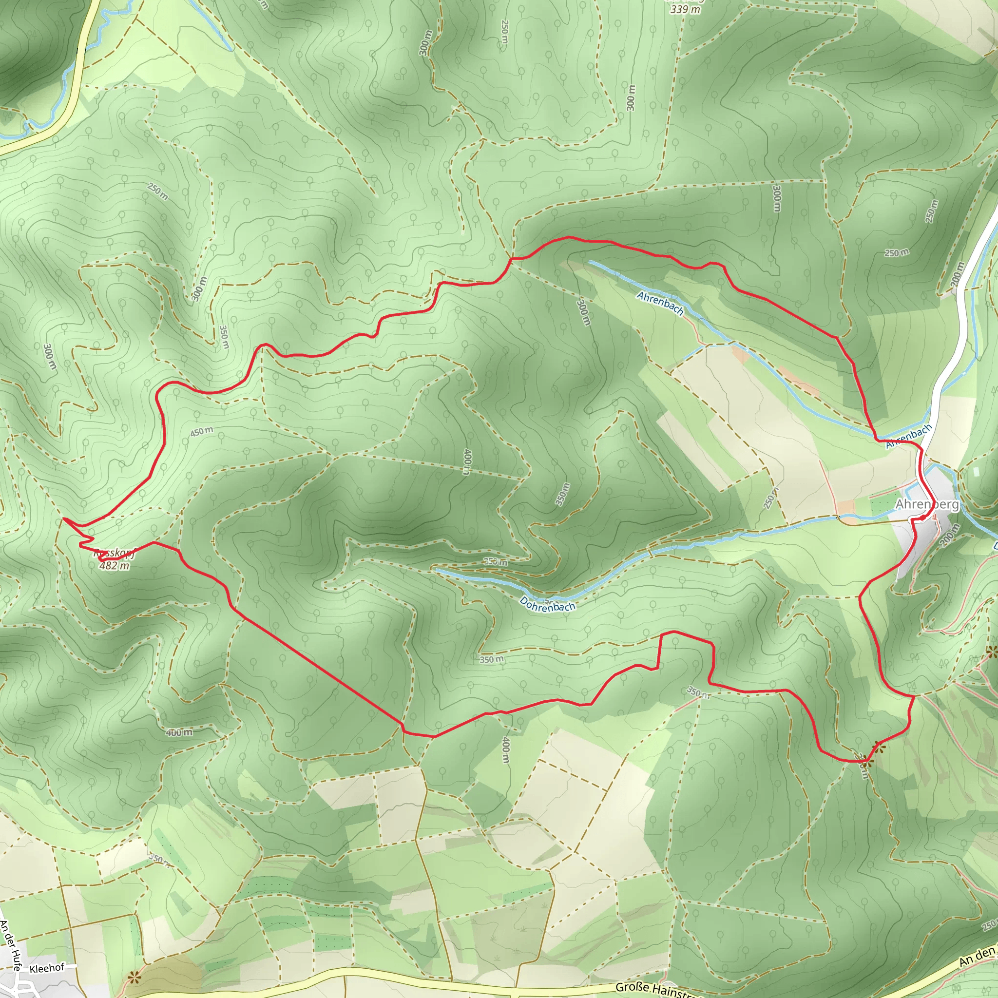 Hessenweg and Werratalverein mobile static map