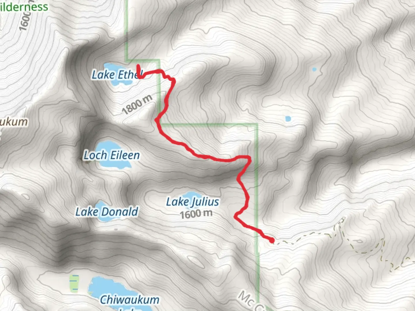 An image depicting the trail Upper Roaring Creek Trail and its surrounding area.