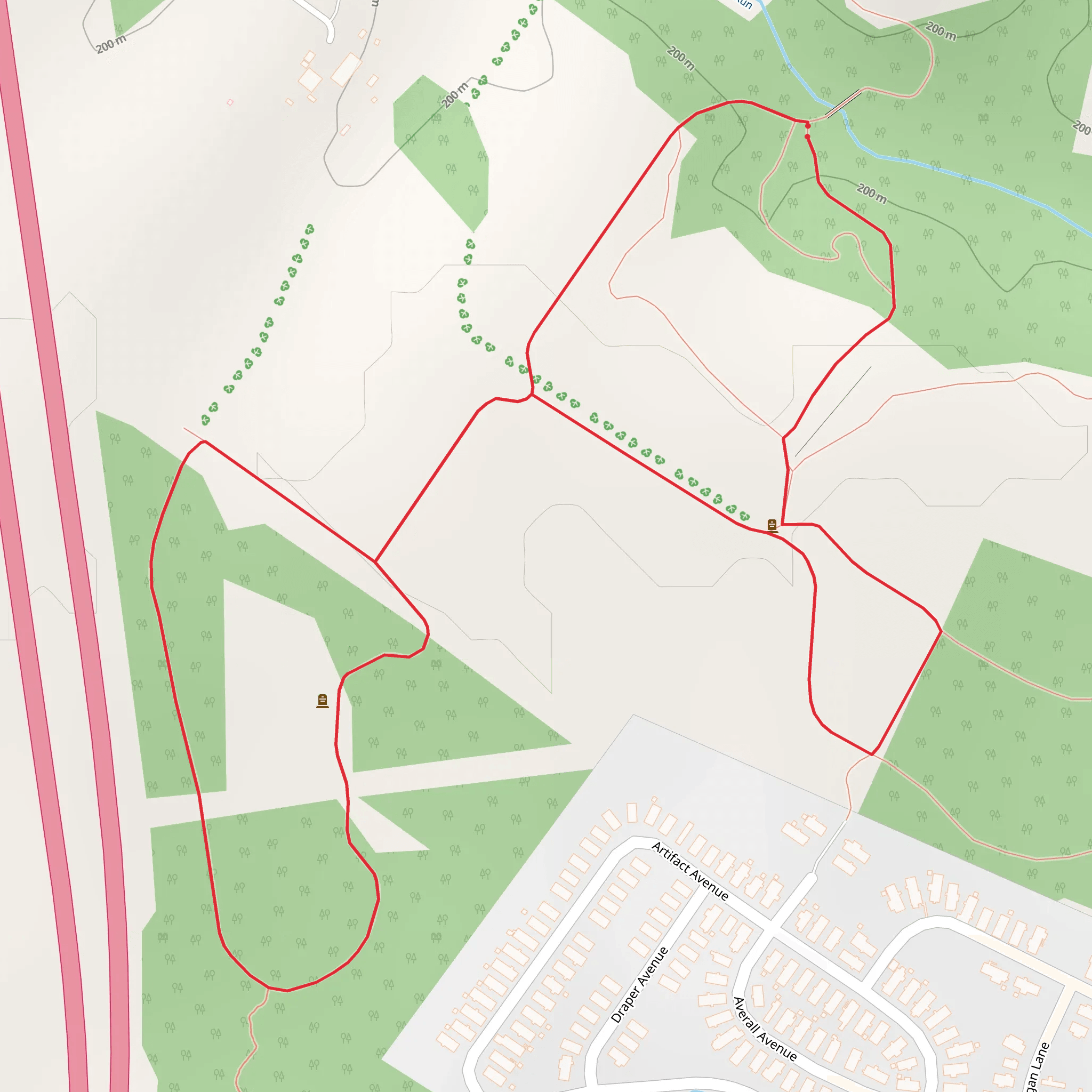 Red Bud Run Loop Walk mobile static map