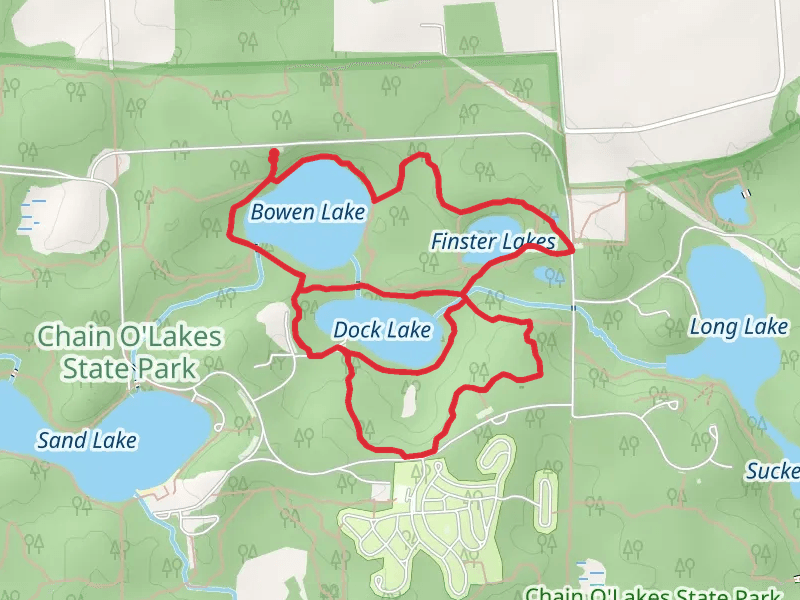 Bowen Lake, Finster Lakes and Dock Lake Loop