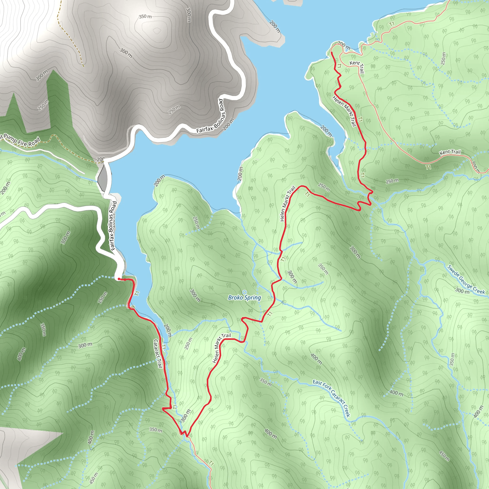 Alpine Lake via Helen Markt Trail mobile static map