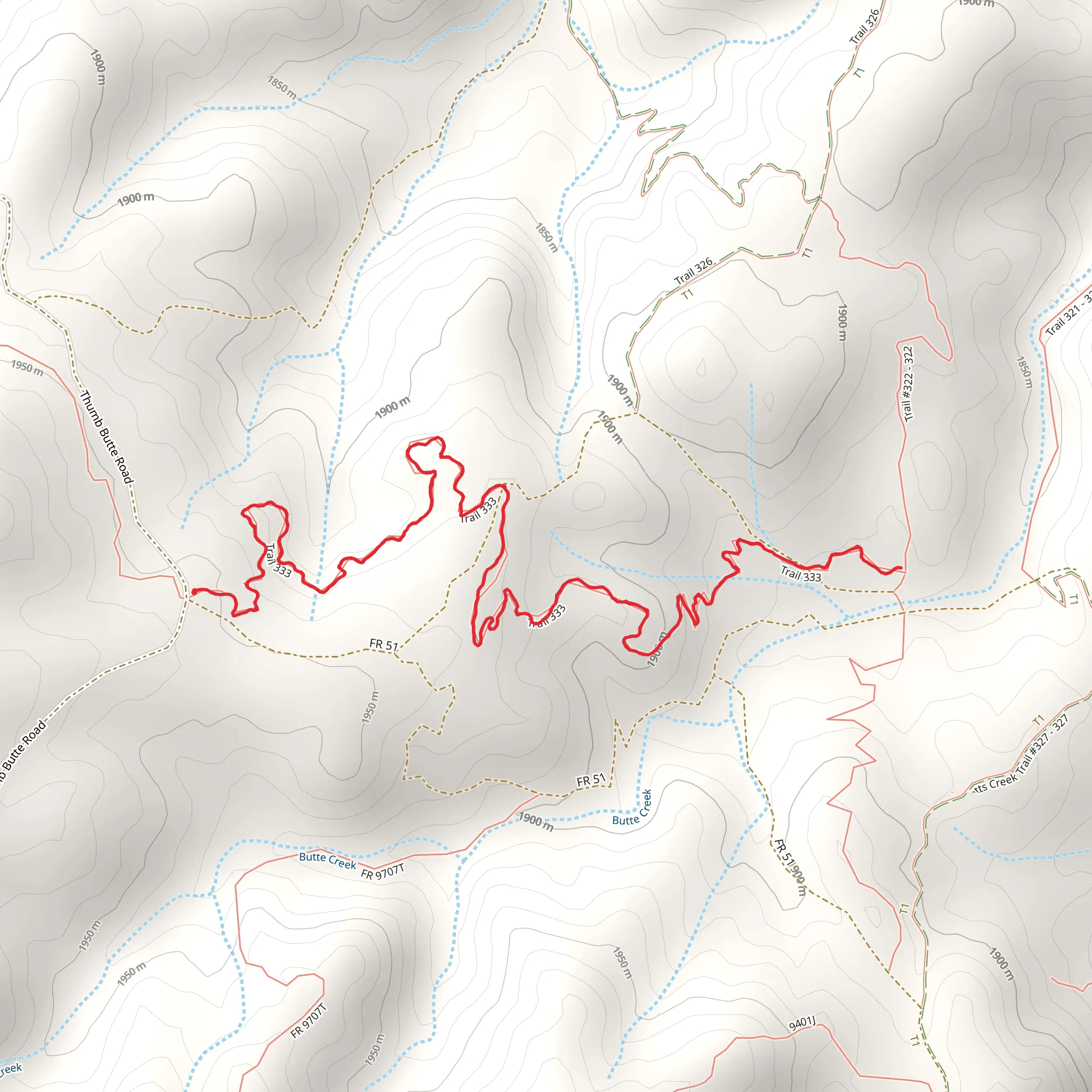 Honey Bucket Trail mobile static map