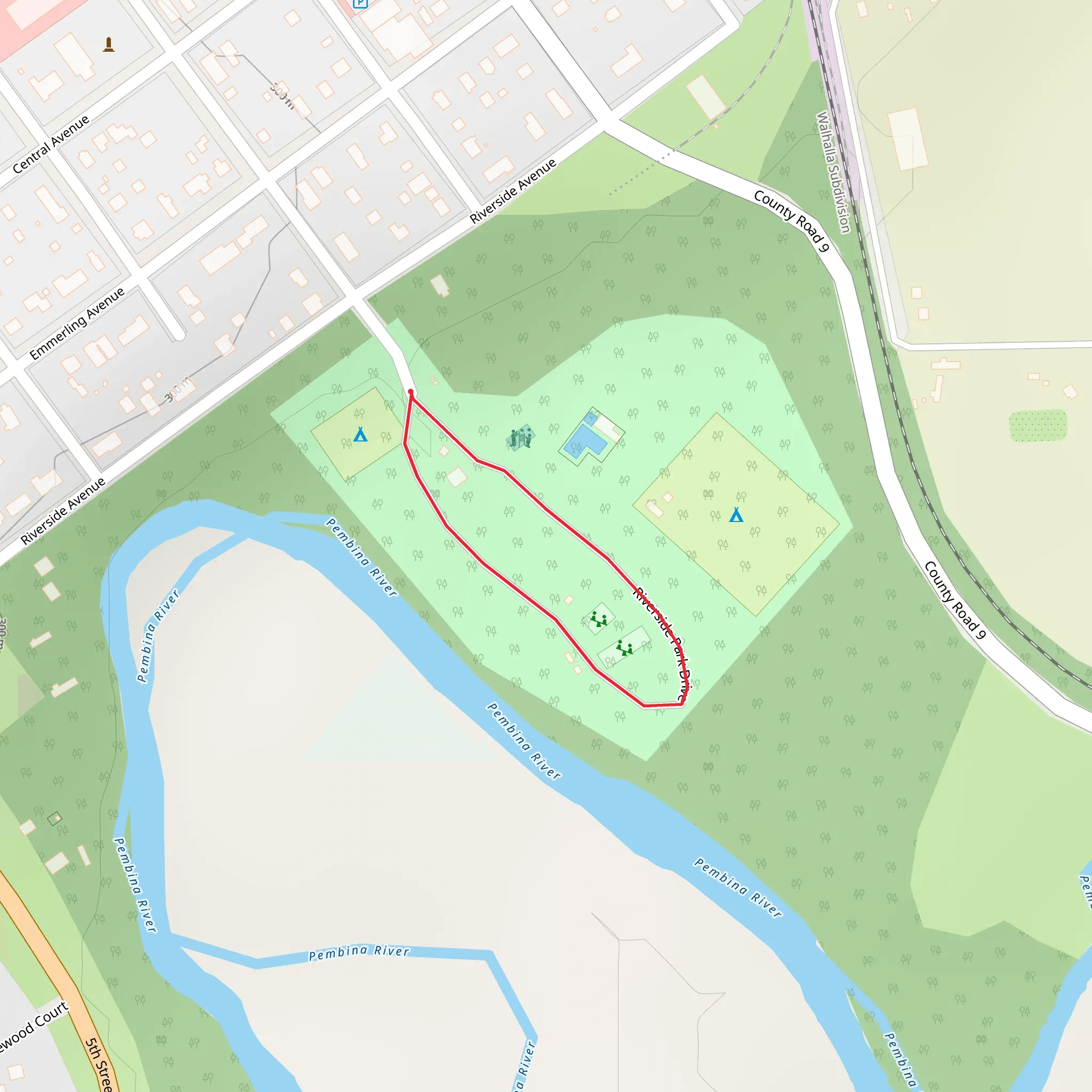 Riverside Park Drive Loop mobile static map