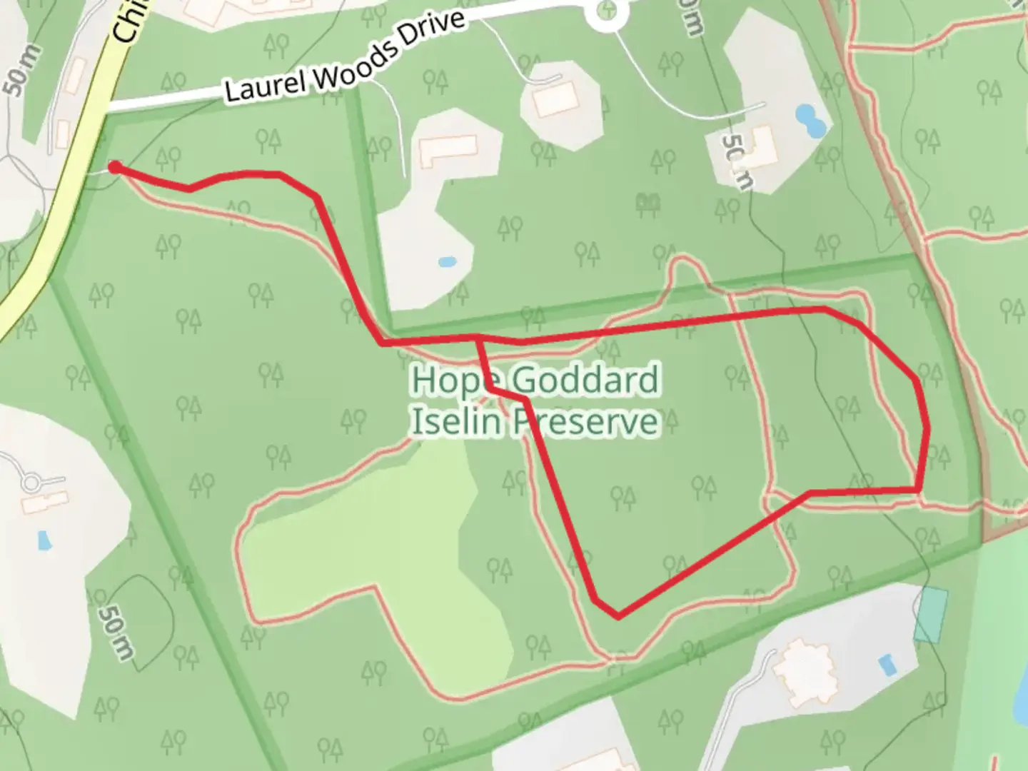 An image depicting the trail Chicken Valley Road East Short Loop and its surrounding area.