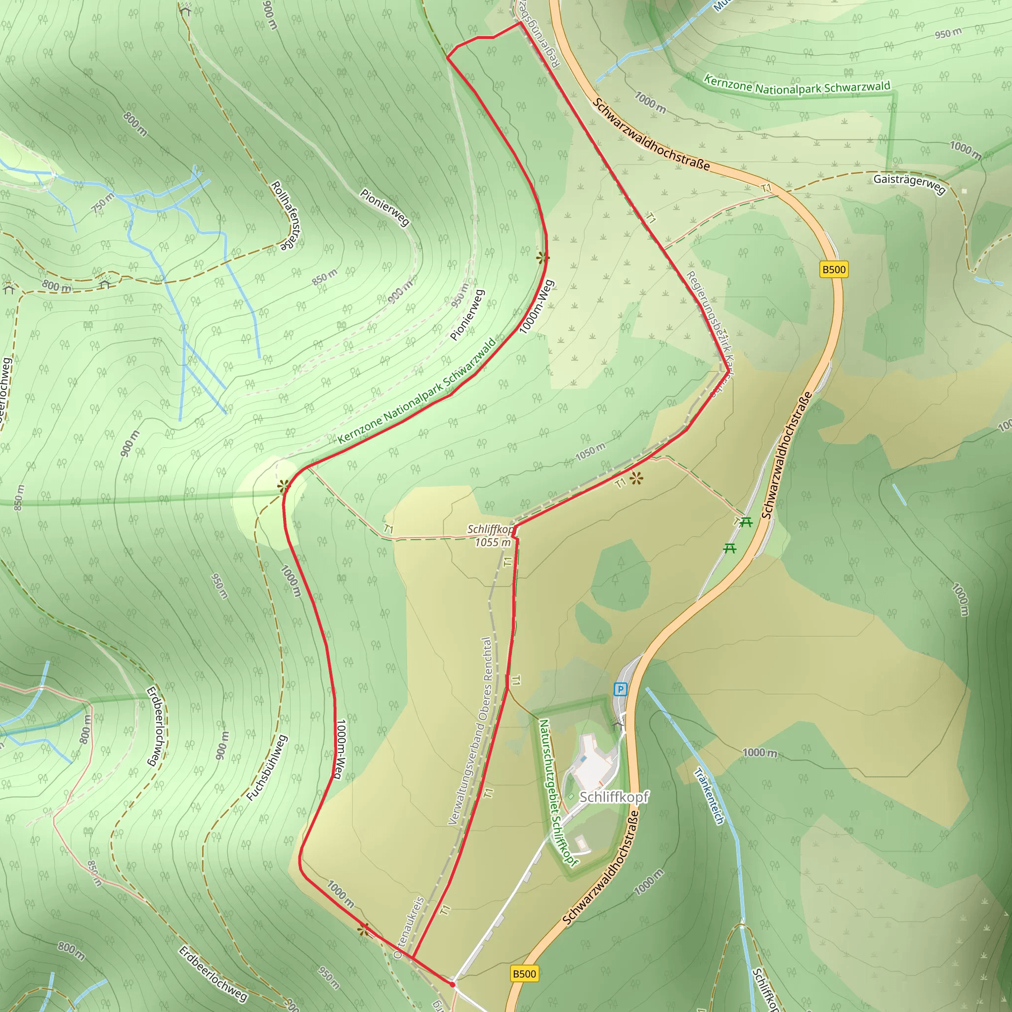 Schliffkopf Loop mobile static map