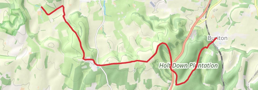 South Downs Way 12-Day Gentle Tour (Hillwalk Tours) stage 3 Map