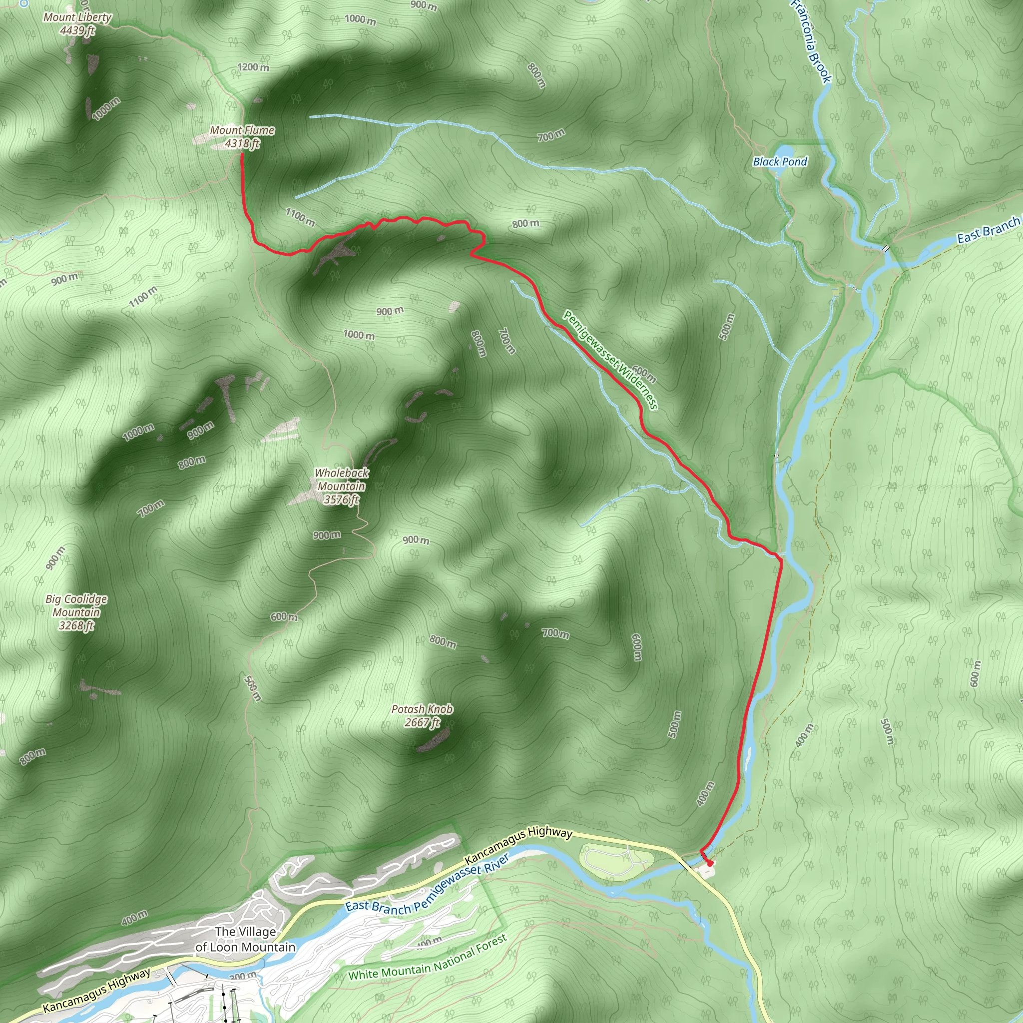 Osseo Trail via Lincon Woods Trail mobile static map