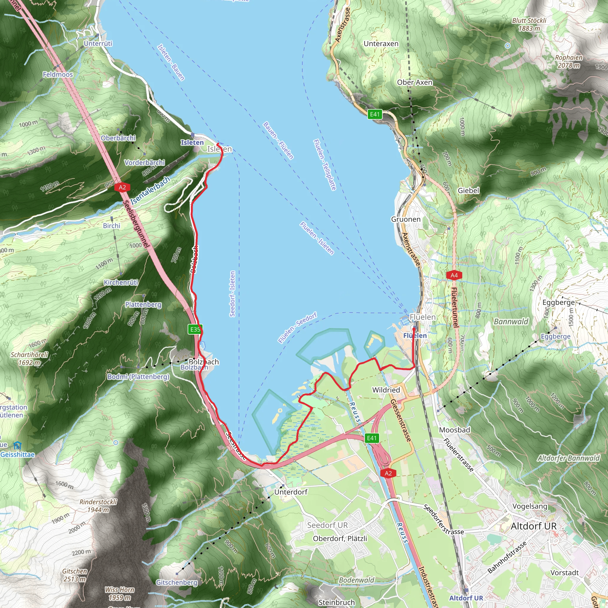 Urnersee-Uferweg mobile static map