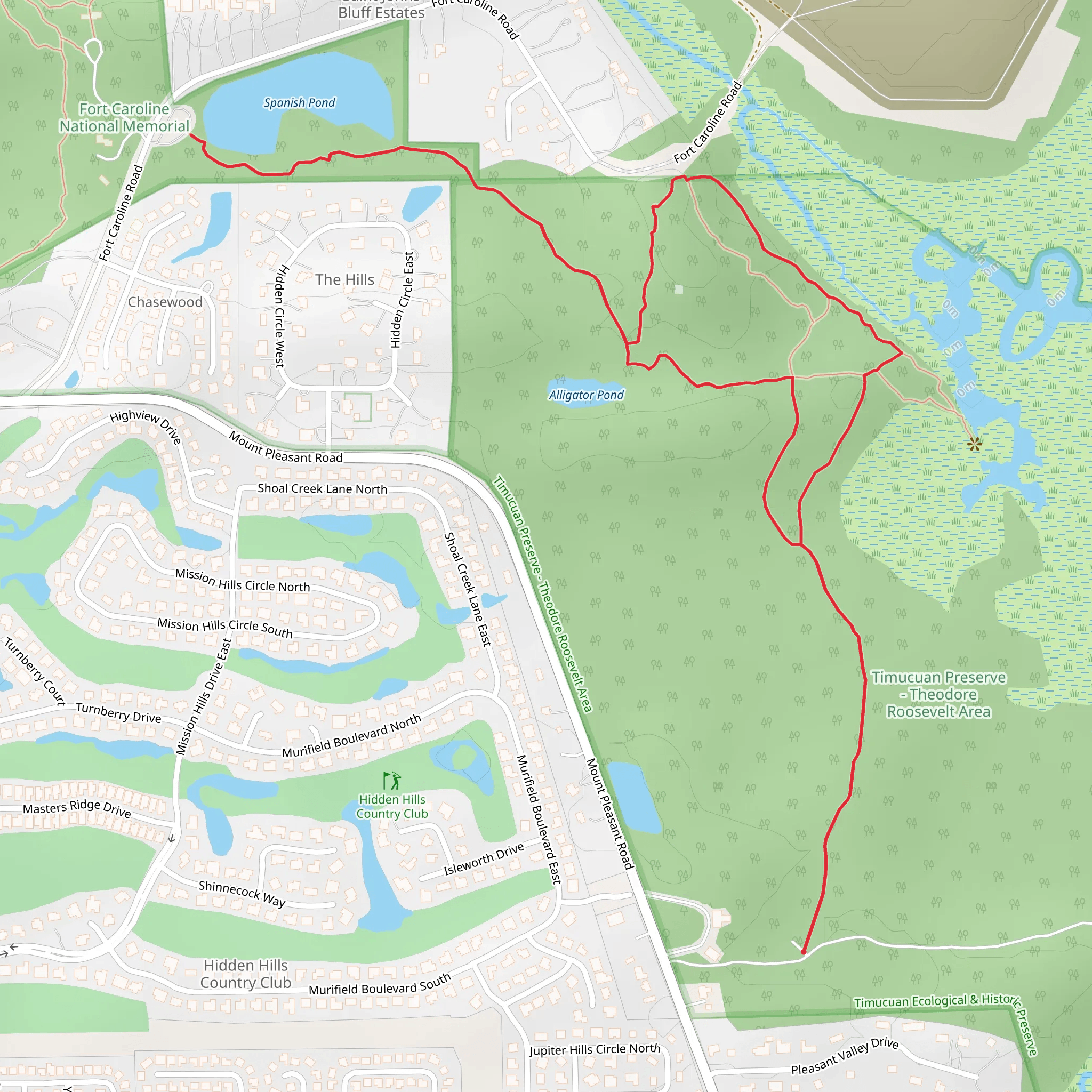 Spanish Pond Loop mobile static map