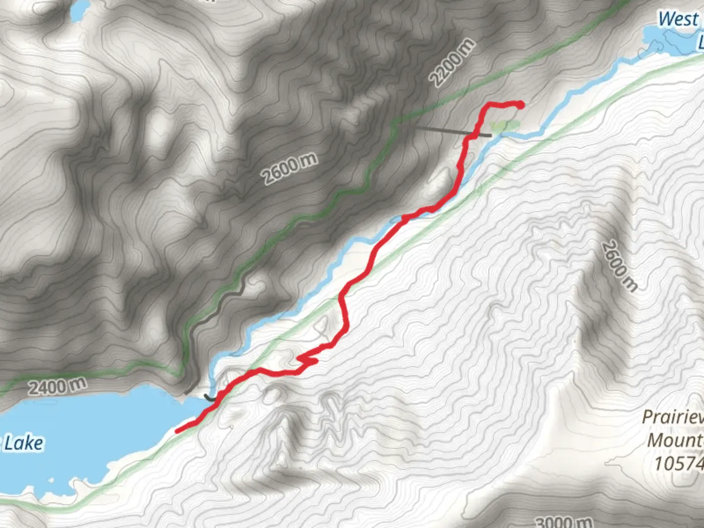 An image depicting the trail Mystic Lake via West Rosebud Trail and its surrounding area.