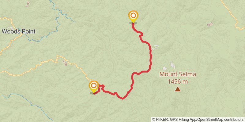 Australian Alps Walking Track stage 6 Map