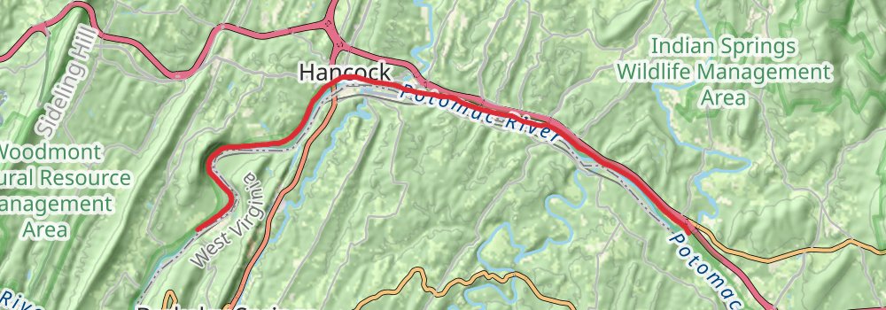 American Discovery Trail - Maryland and Washington DC stage 18 Map