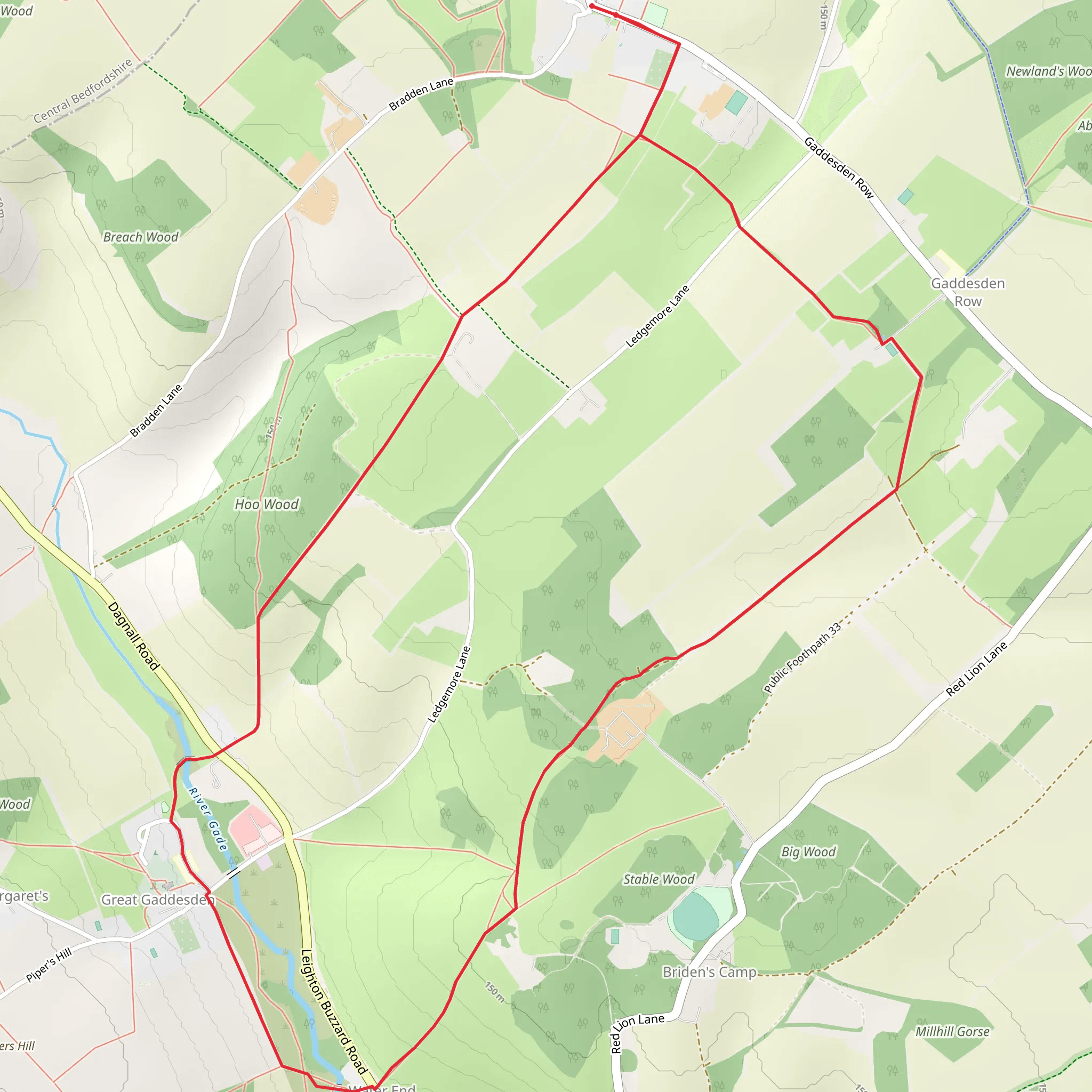 Great Gaddesden from Jockey End mobile static map