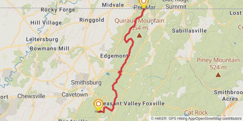 Appalachian Trail - Maryland stage 4 Map