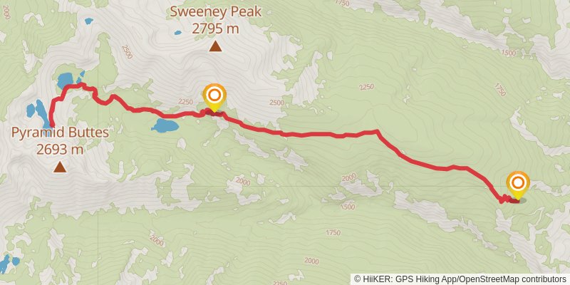Holloway Lake Trail stage 2 Map