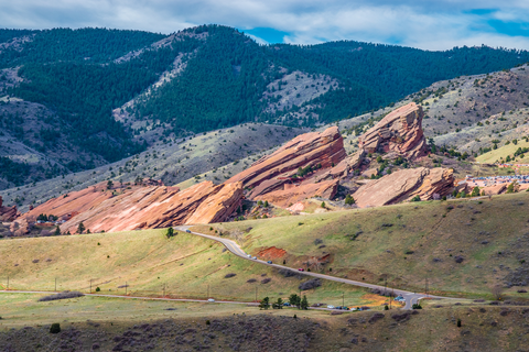 An image depicting the trail Dakota Ridge Trail and Red Rocks Trail Loop and its surrounding area.