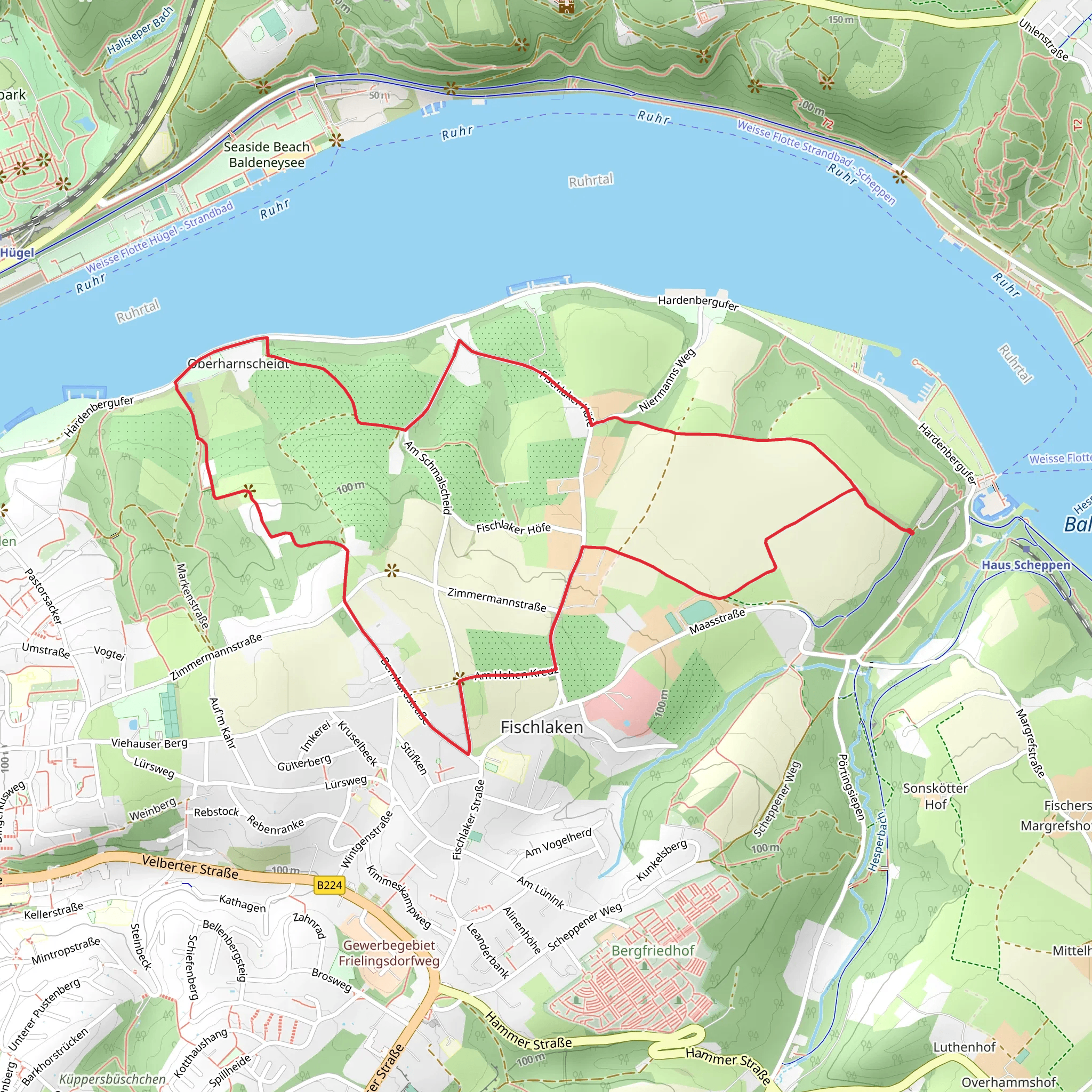 Ruhrtalblick via Baldney Steig mobile static map