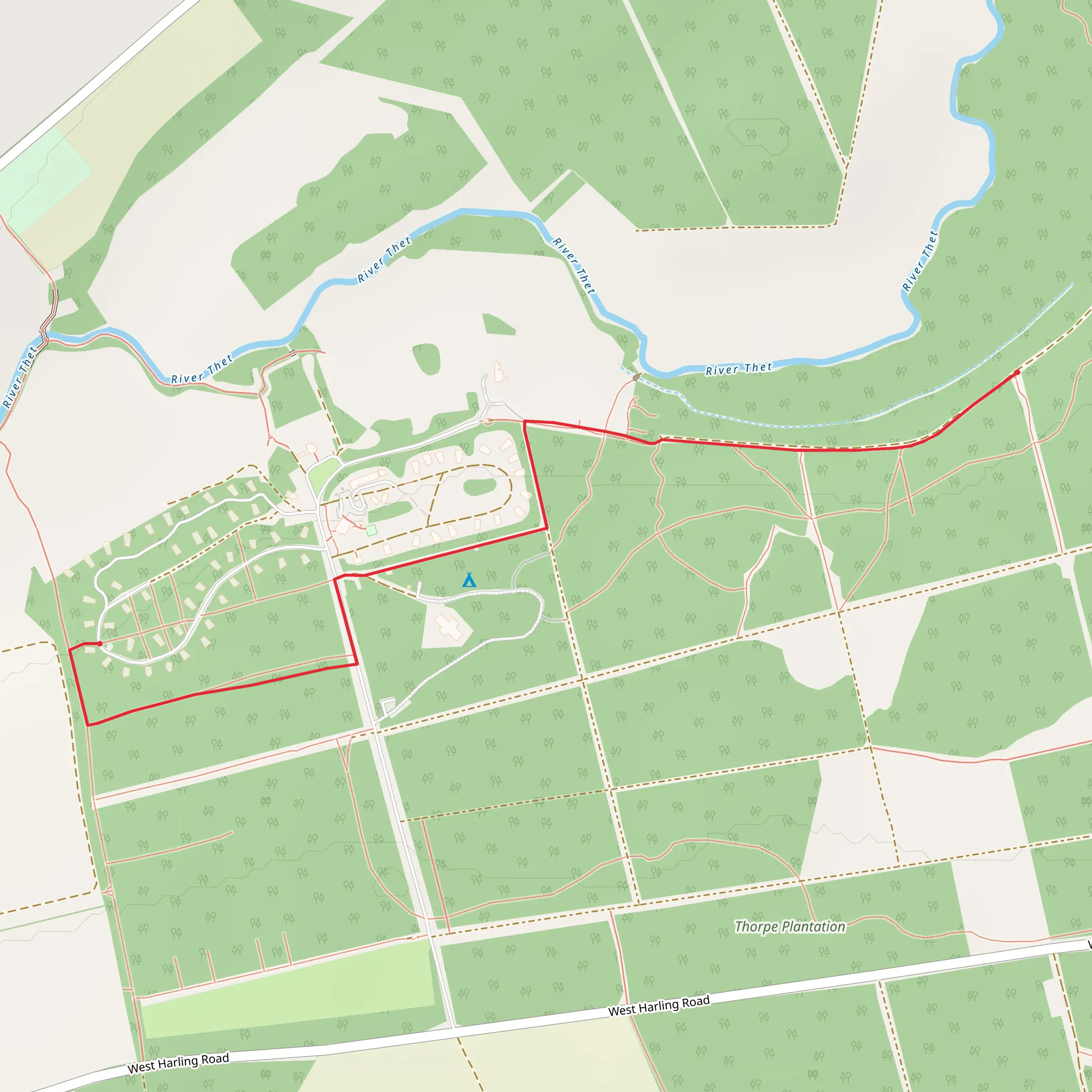 Thorpe Forest Short Walk mobile static map