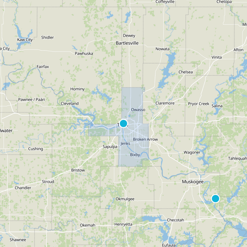 Tulsa County Static Map