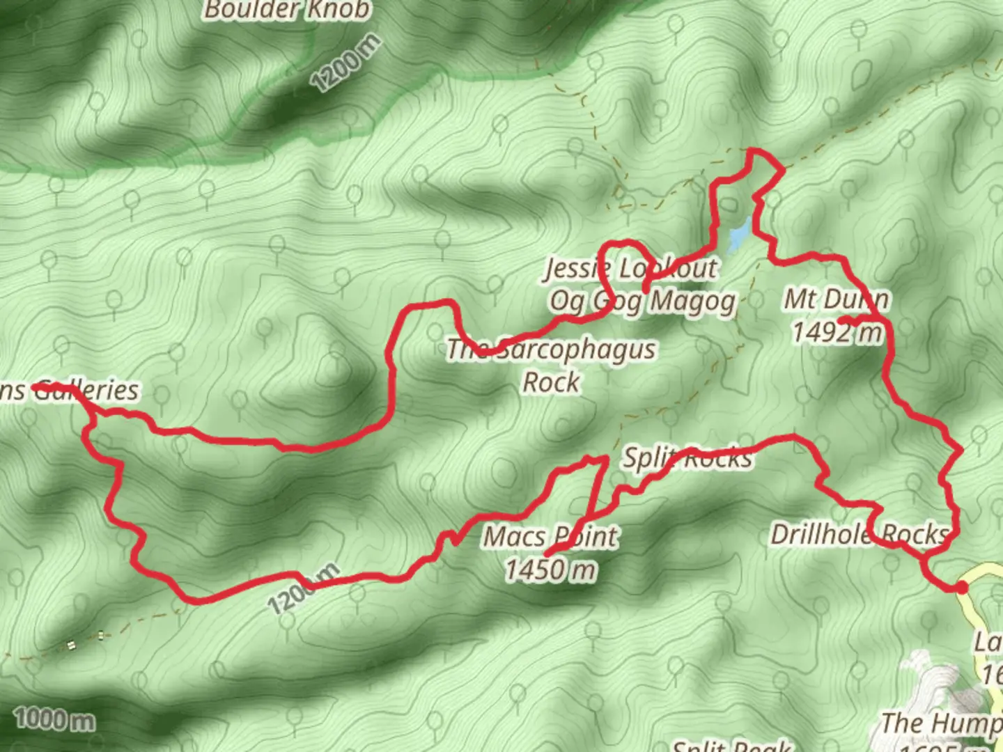 An image depicting the trail Wild Dog and Five Acre Plains Trail and its surrounding area.