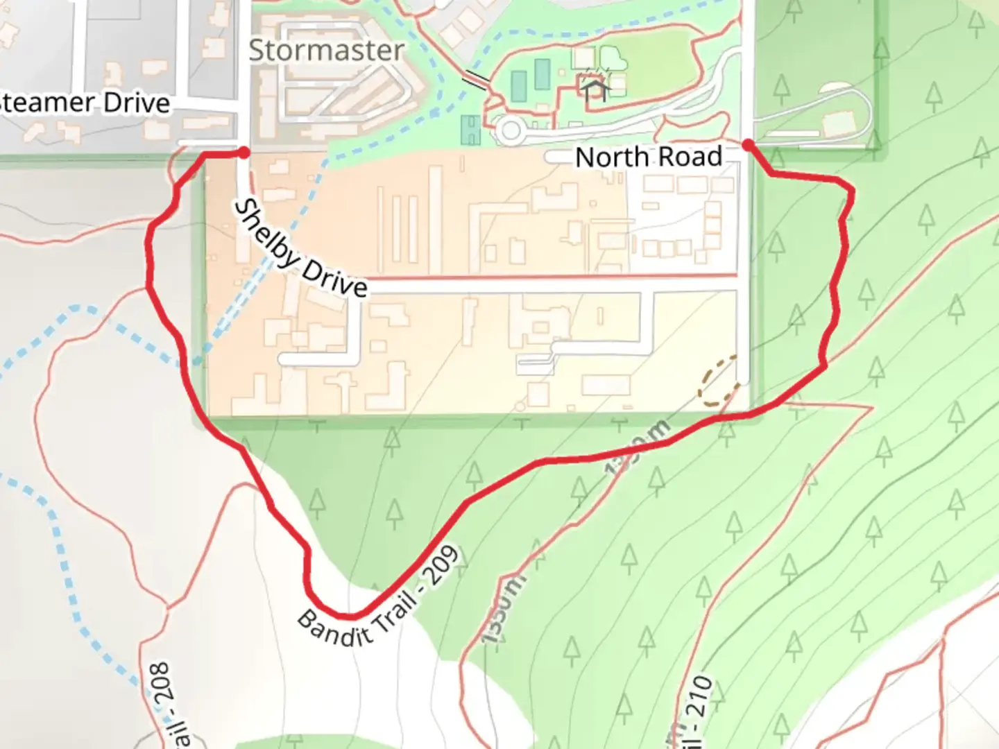 An image depicting the trail Bandit Trail and its surrounding area.