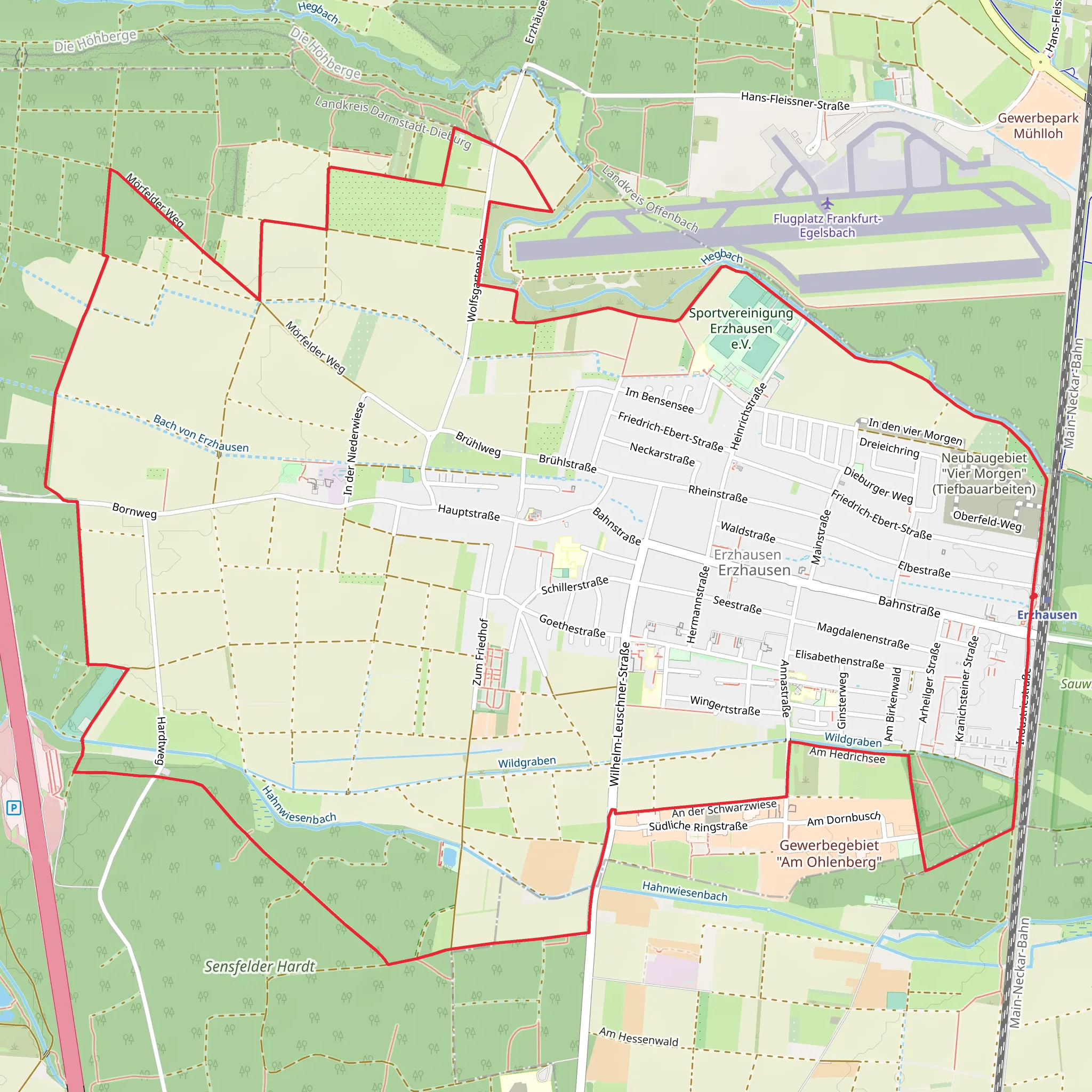 Runswanderweg Erzhausen mobile static map