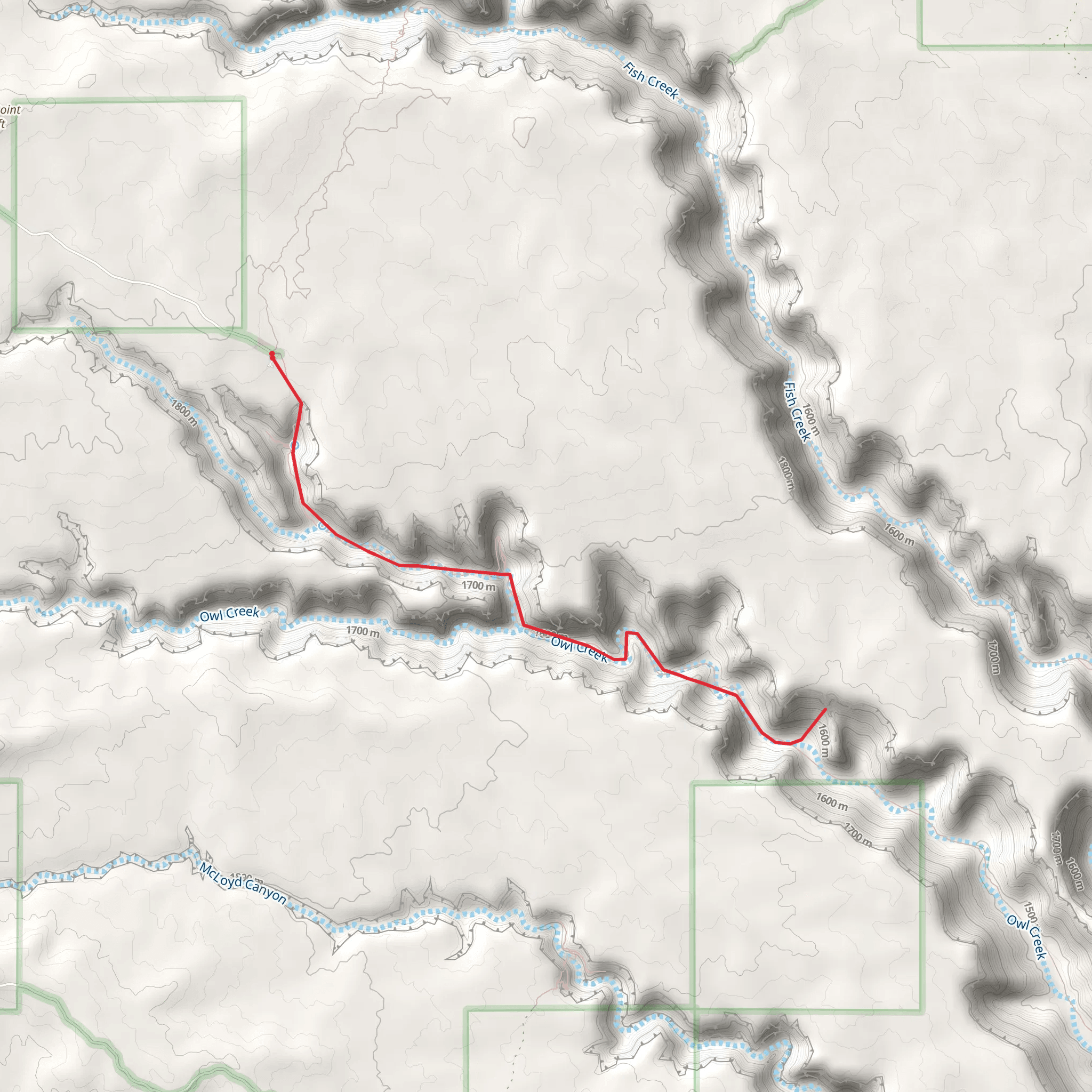 Nevills Arch Trail mobile static map