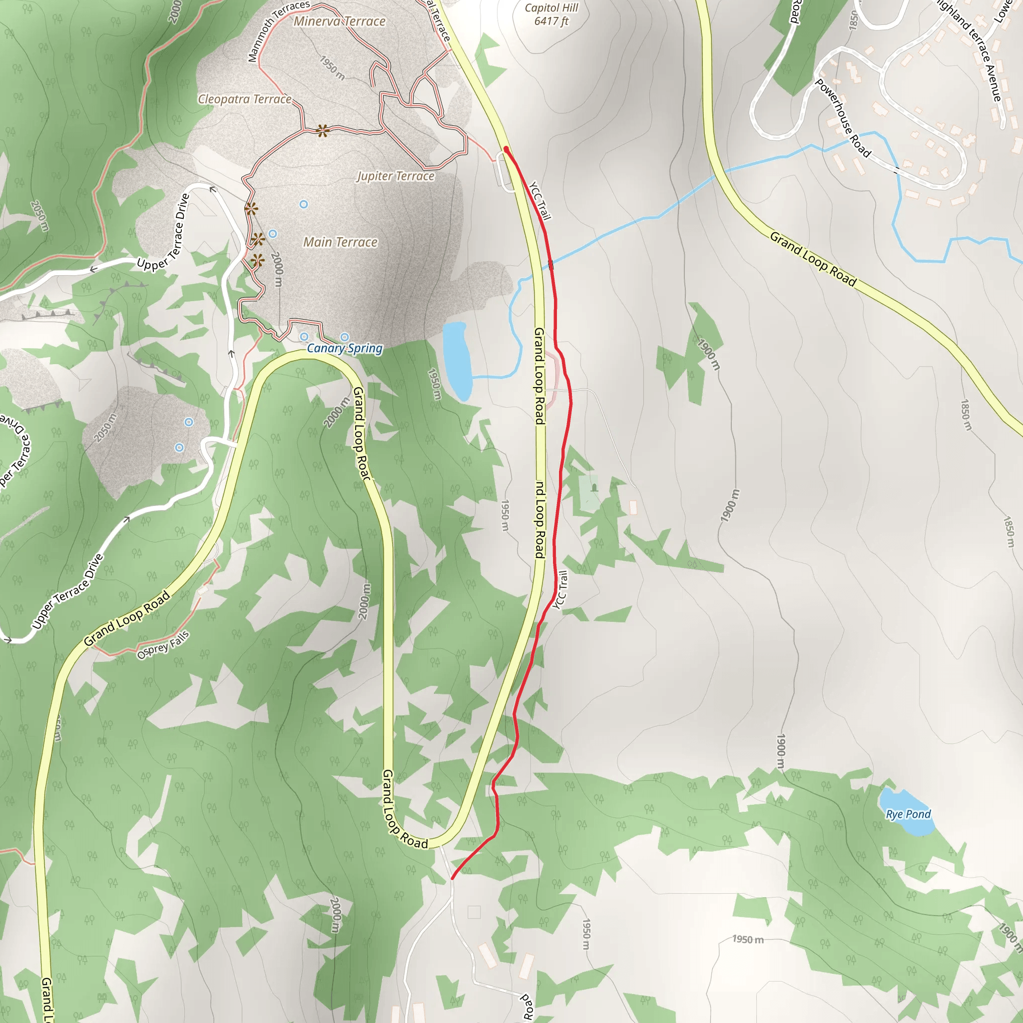 YCC Trail mobile static map