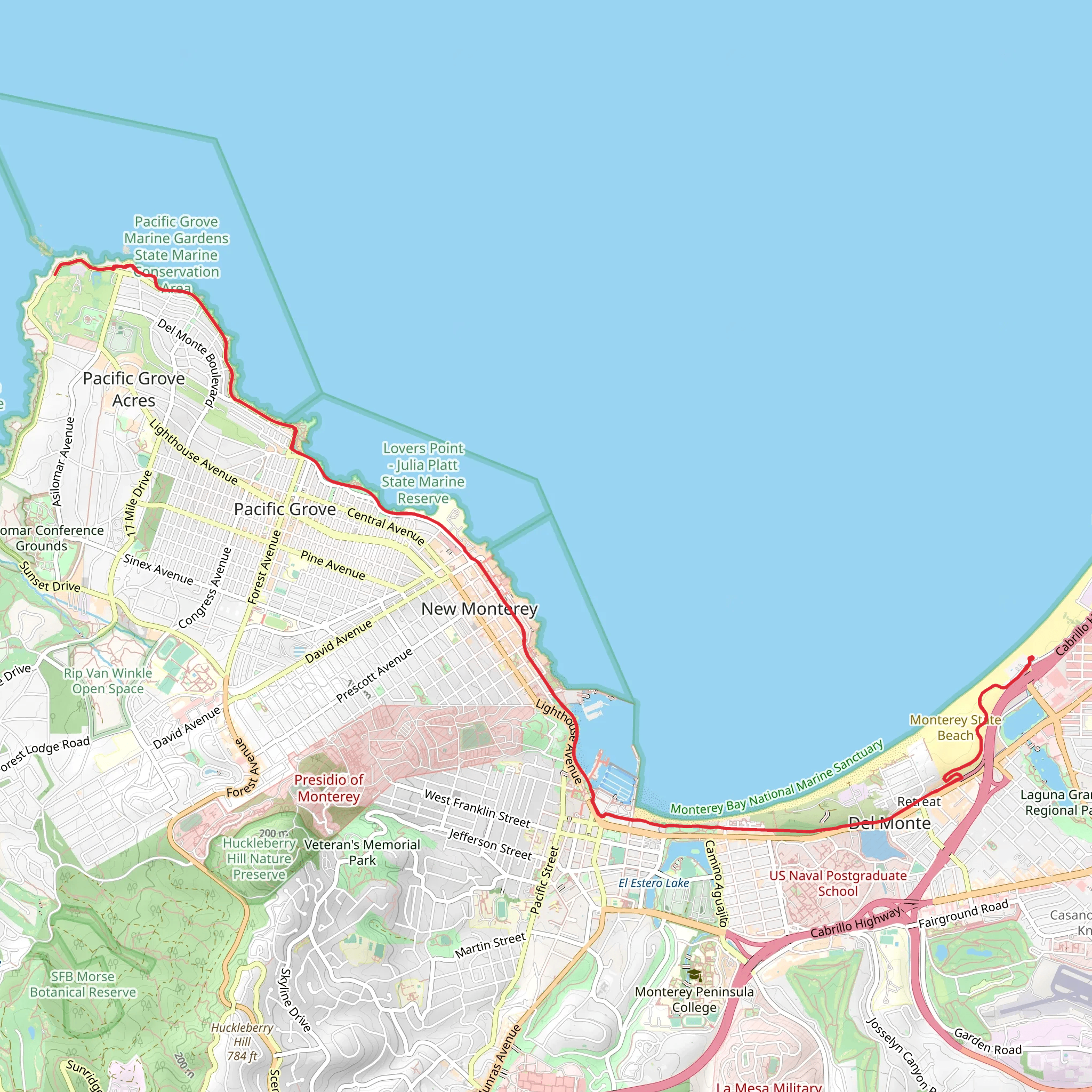 Ocean View Boulevard mobile static map