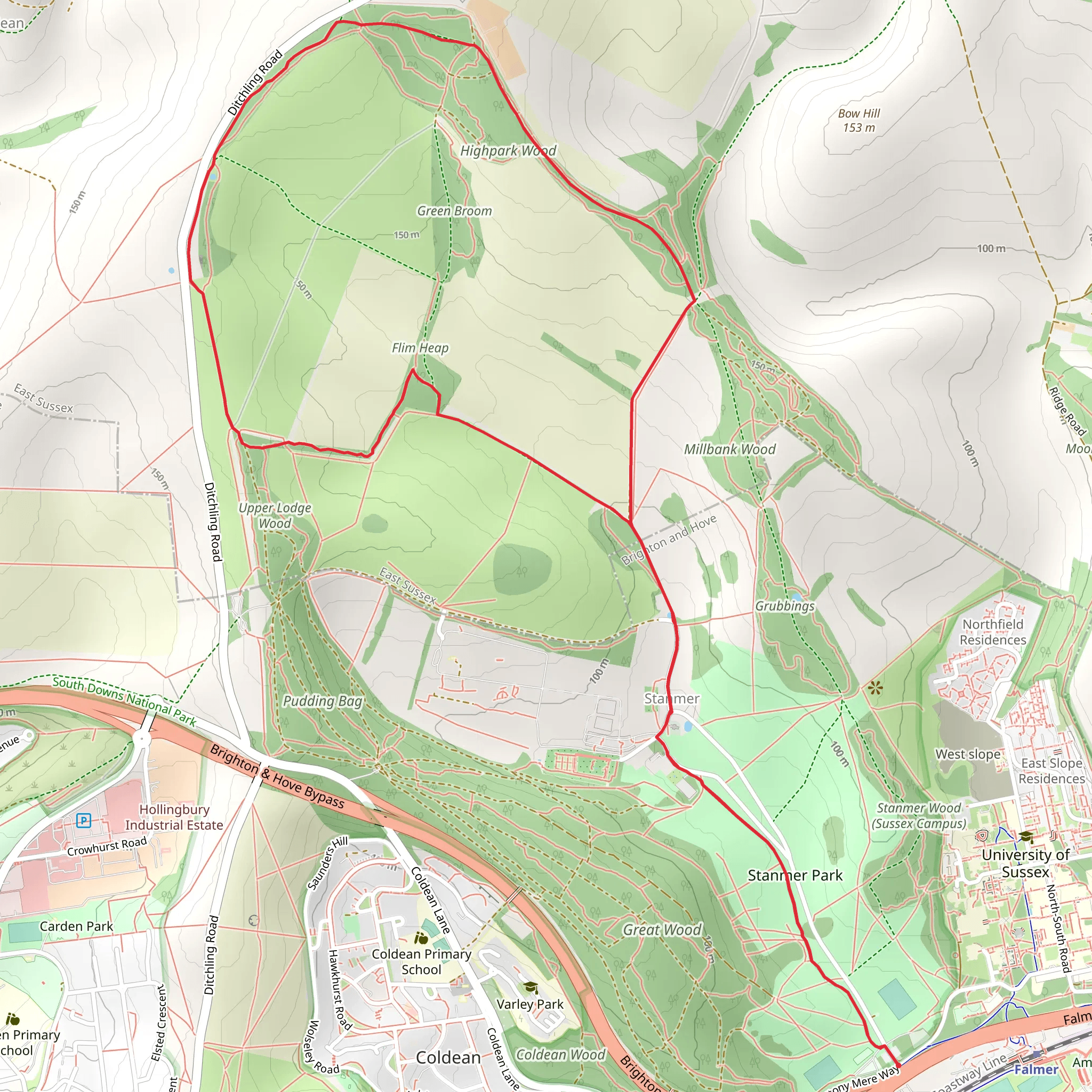 Highpark Wood and Film Heap Loop mobile static map