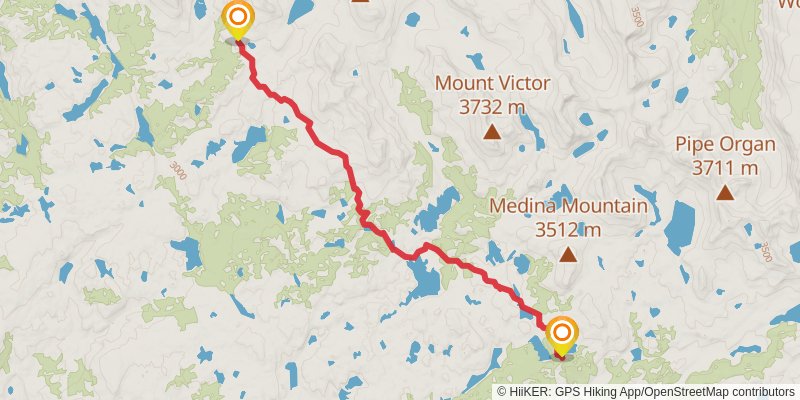 Wind River Highline Traverse stage 3 Map