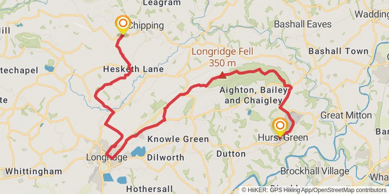 Liverpool South Parkway to Walney Island Walk stage 14 Map