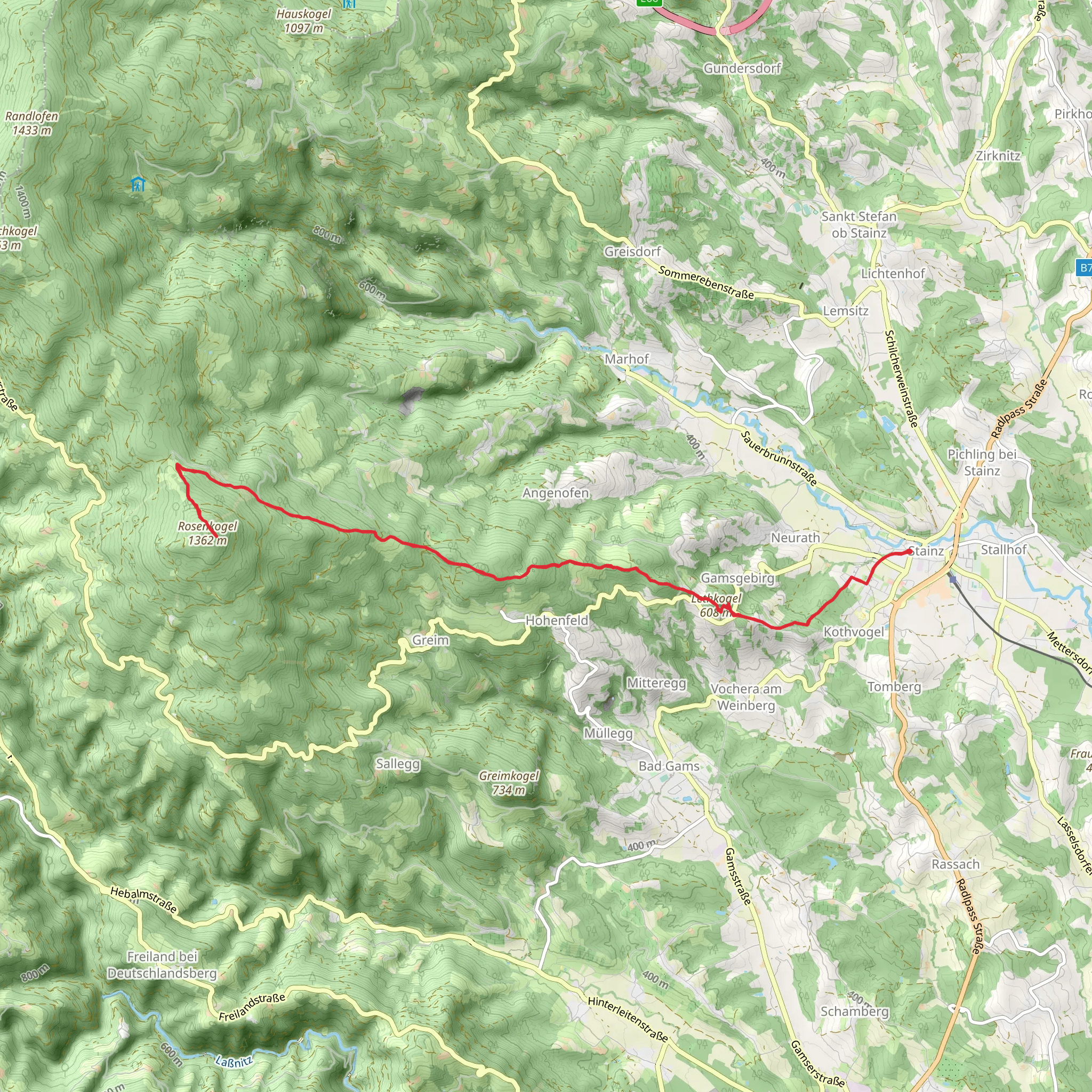 Rosenkogelweg mobile static map
