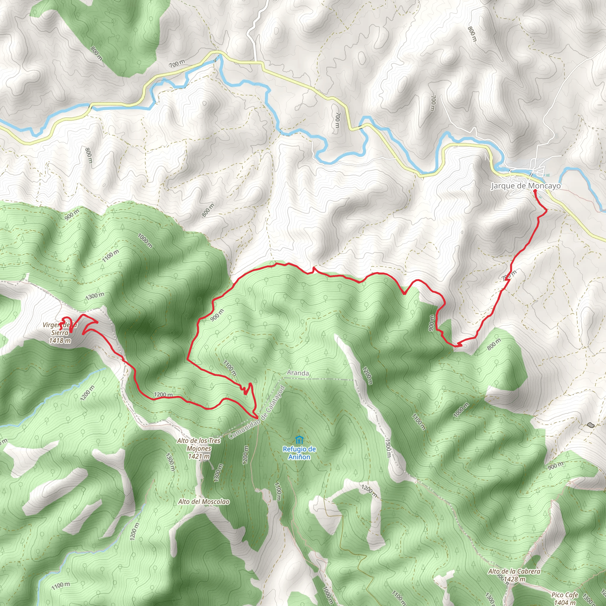 Jarque de Moncayo - Ermita de la Virgen de la Sierra PR Z 71 mobile static map