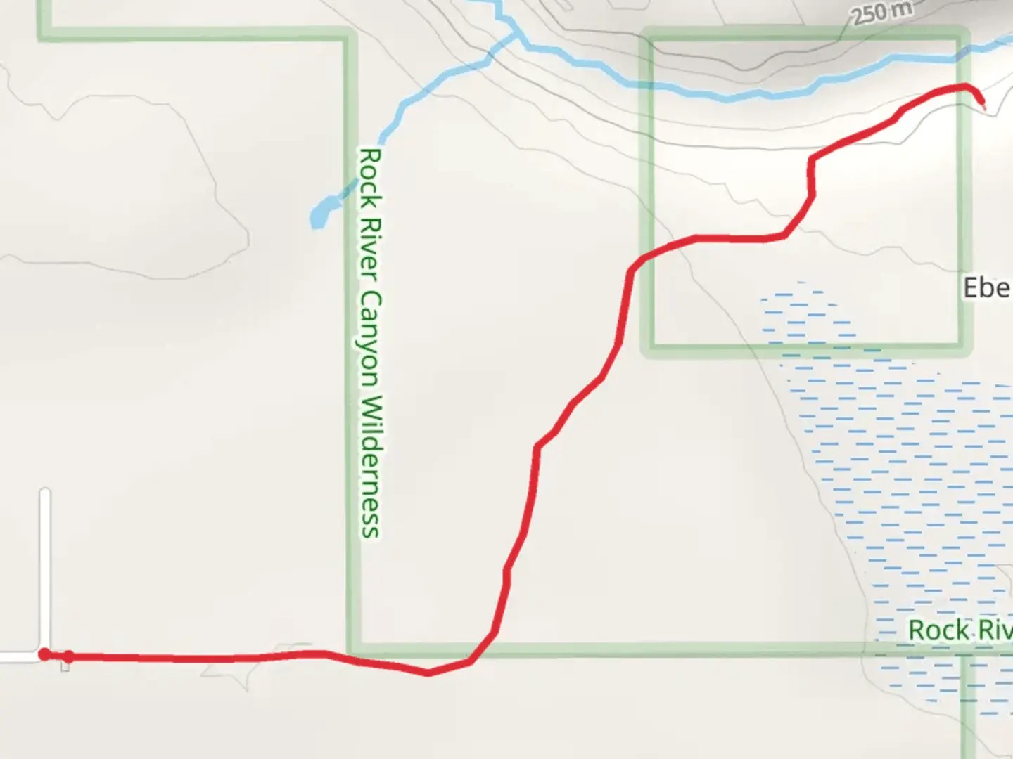 An image depicting the trail Eben Ice Caves Trail and its surrounding area.