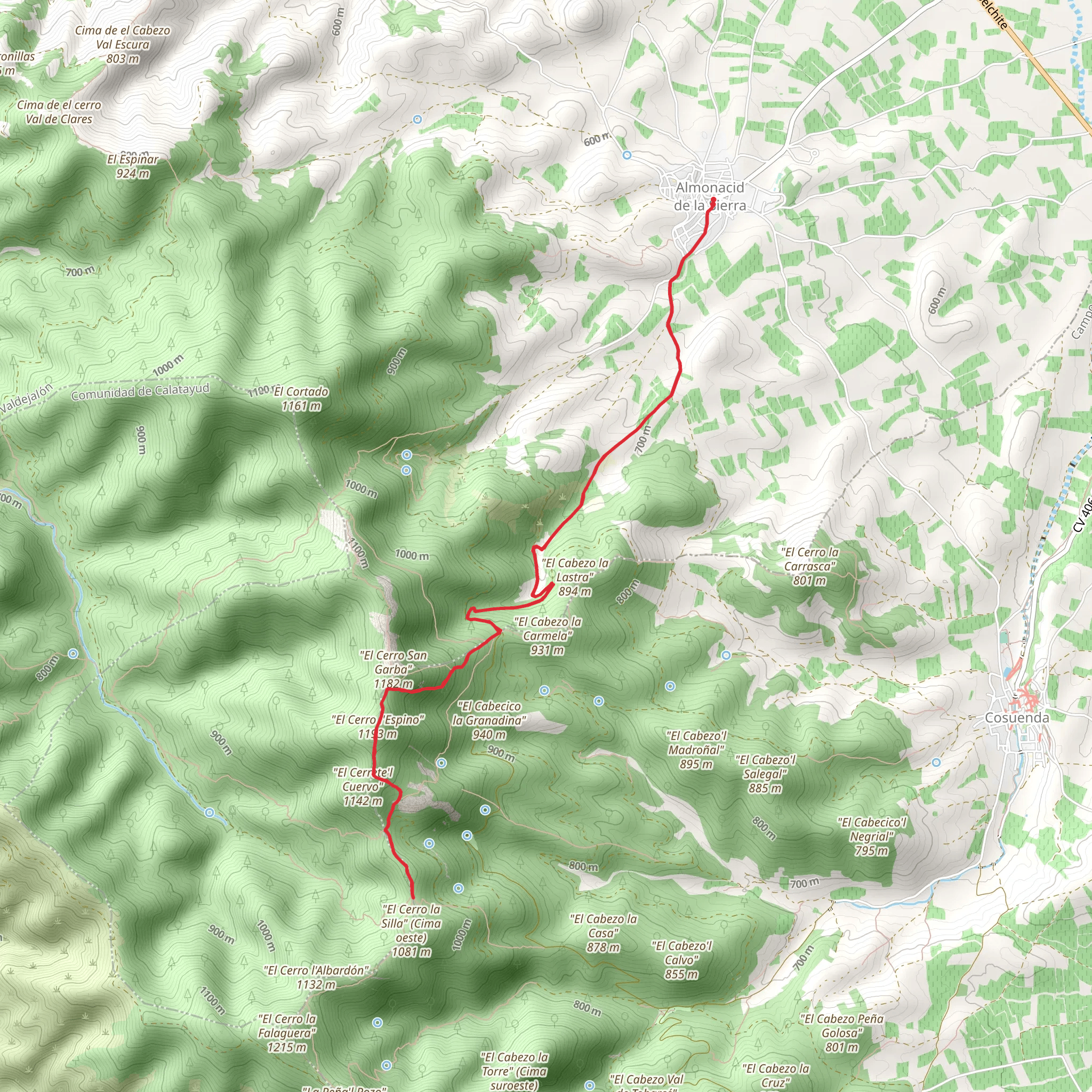 Almonacid de la Sierra PR Z 015 -1 mobile static map