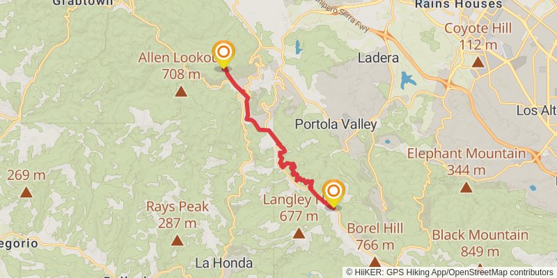 Bay Area Ridge Trail stage 45 Map