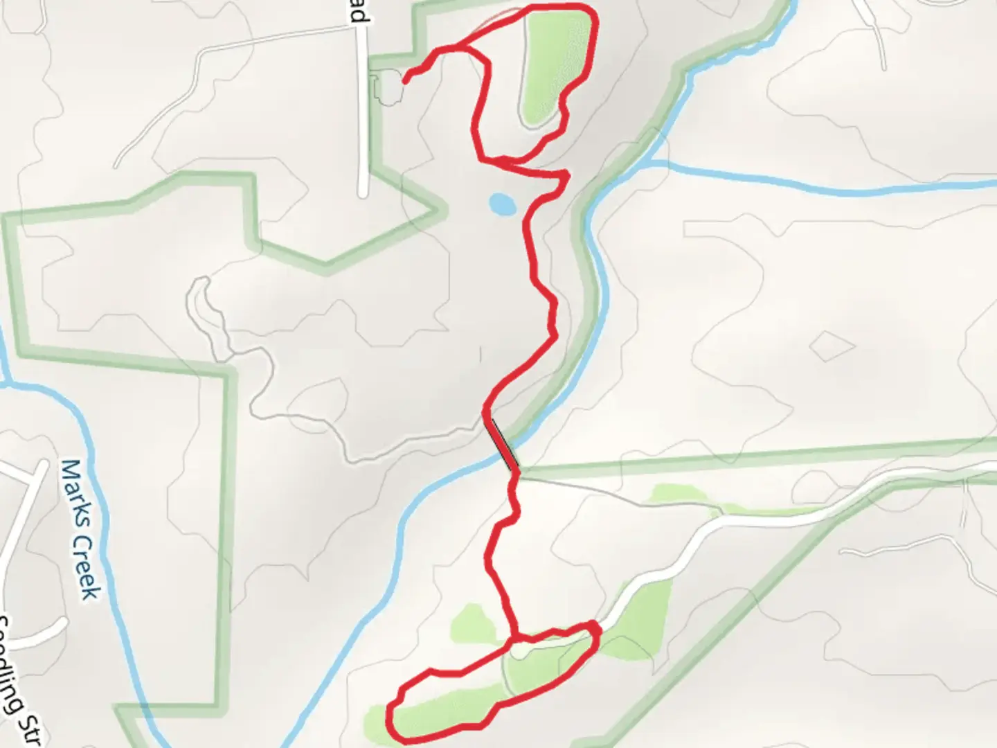 An image depicting the trail Meadow Trail and Boulder Trail Loop and its surrounding area.